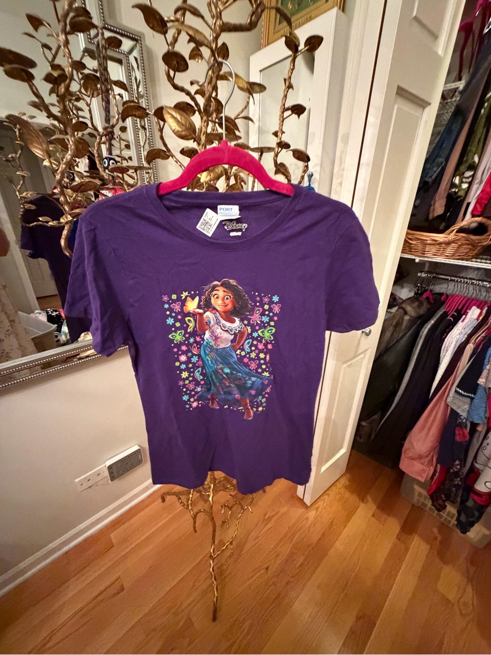Port and Company Purple Kids Tee with Colorful Character Graphic